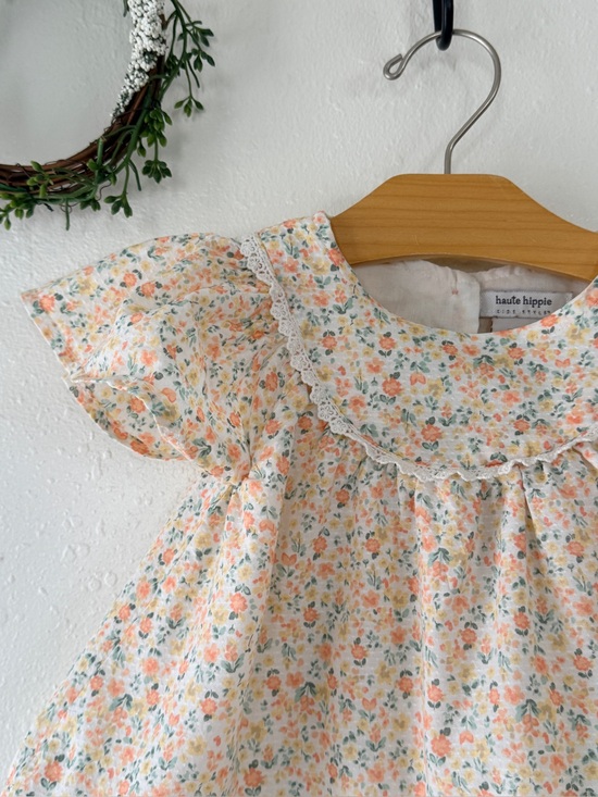 Haute Hippie Other - Haute Hippie 24M Floral Cotton Dress | Peach & Yellow Flowers | Lined